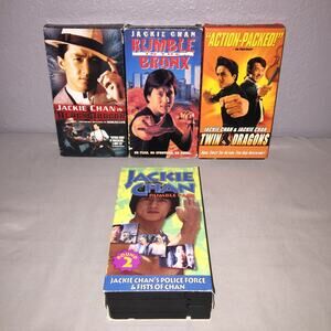 Vhs Used Jackie Chan Black Dragon / Rumble In The Bronx / Twin Dragons + 2 Pack